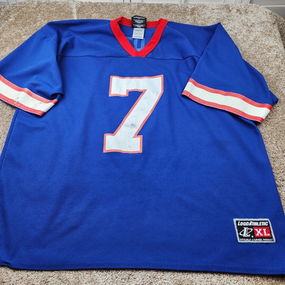 Vintage Logo Athletic Buffalo Bills Doug Flutie 7 Jersey Mens XL Blue 90s NFL